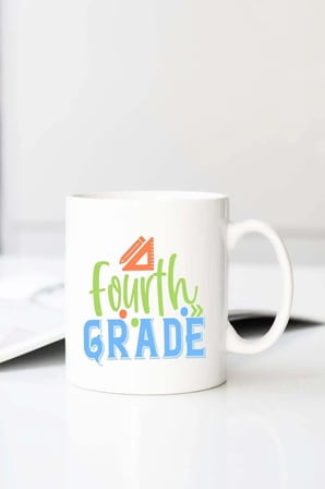 Fourth Grade 01 Baskılı 330 ml Porselen Kupa Bardak (123711-1)