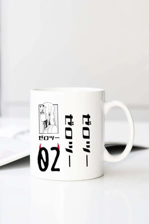 Franxx Zero Iki Hip Hop Manga Baskılı 330 ml Porselen Kupa Bardak (123718-1)