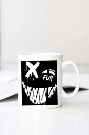 Fun K Stebek Sokak Trend Tasar Baskılı 330 ml Porselen Kupa Bardak (123734-1)