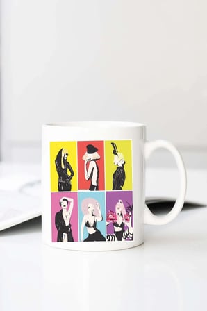 Gaga Baskılı 330 ml Porselen Kupa Bardak (123745-1)