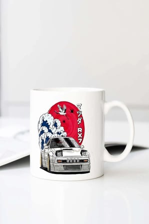 Gala Mazda Rx 7 Turbo Anime Gr Baskılı 330 ml Porselen Kupa Bardak (123751-1)