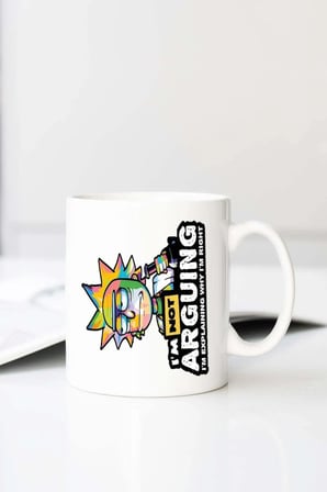 Rick And Morty Baskılı 330 ml Porselen Kupa Bardak (123801-1)