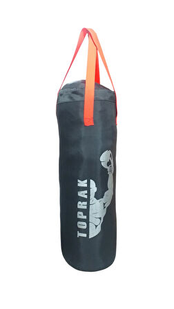 ELDİVEN HEDİYELİ ÇOCUK BOKS TORBASI 7-9 YAŞ İÇİN 50x20 cm KARABİNA HEDİYELİ İÇİ DOLU TOPRAK SPORT