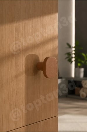 15 ADET - Kahverengi Oval Kare Kulp - Modern ve Şık Dolap, Gardırop, Şifonyer, Komodin ve Çekmece Kulpu (Vida Dahil)
