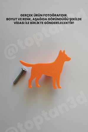 8 ADET - Turuncu Köpek Dolap Kulpu - Modern Çocuk, Bebek Odası Mobilya Kulpu (Kulp Vidası Dahildir)