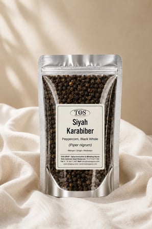 Siyah Karabiber Bütün 50 gr (1. Kalite) Piper Nigrum / Peppercorn, Black Whole