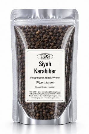 Siyah Karabiber Bütün 100 gr (1. Kalite) Piper Nigrum / Peppercorn, Black Whole