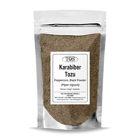 Siyah Karabiber Tozu 100 gr (1. Kalite) Piper nigrum
