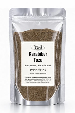 Siyah Karabiber Tozu 500 gr (1. Kalite) Piper nigrum / Peppercorn, Black Ground