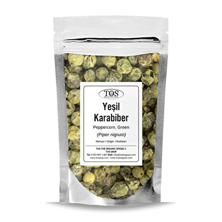 Yeşil Karabiber Bütün 100 gr (1. Kalite) Piper nigrum
