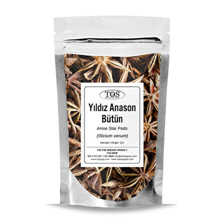 Yıldız Anason Bütün 500 gr (1. Kalite) Illicium verum
