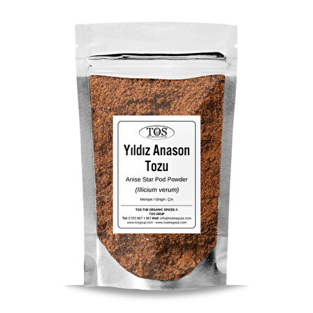 Yıldız Anason Tozu 250 gr (1. Kalite) Illicium verum