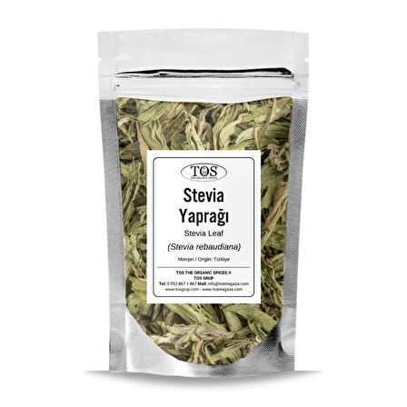 Stevia Yaprağı 50 gr (1. Kalite) Stevia rebaudiana