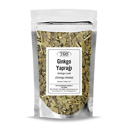 Ginkgo Yaprağı 100 gr (1. Kalite) Ginkgo biloba