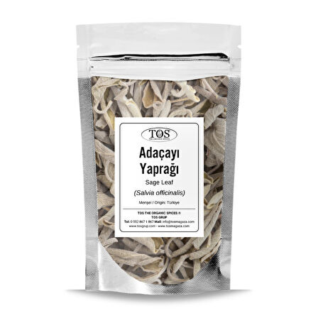 Adaçayı Yaprağı 100 gr (1. Kalite) Salvia officinalis