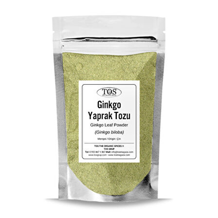 Ginkgo Yaprağı Tozu 100 gr (1. Kalite) Ginkgo biloba