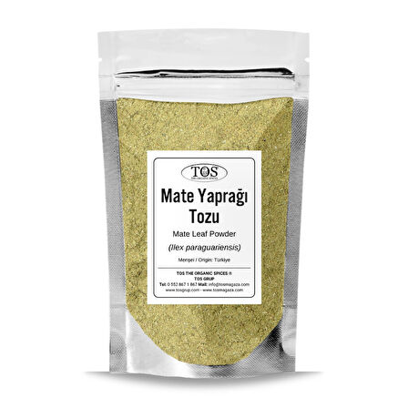 Mate Yaprağı Tozu 100 gr (1. Kalite) Ilex paraguariensis