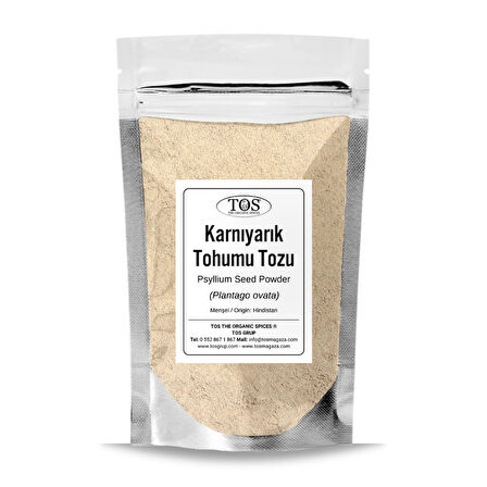 Karnıyarık Otu Tohumu Tozu 500 gr (1. Kalite) Plantago ovata