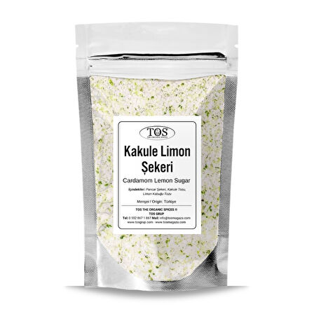 Kakule Limon Şeker 500 gr (1. Kalite) Cardamom Lemon Sugar