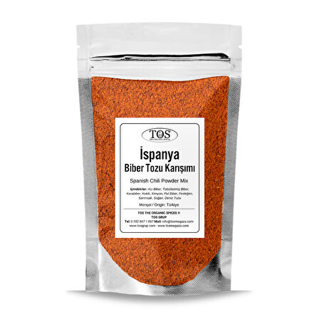 İspanya Biber Tozu Karışımı 250 gr (1. Kalite) Spanish Chili Powder Mix