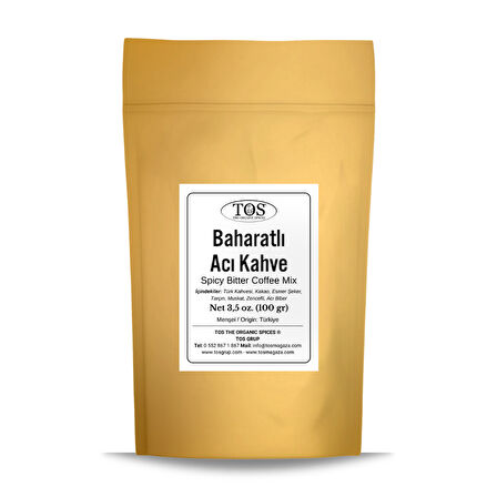 Baharatlı Acı Kahve Karışımı 100 gr (1. Kalite) Spicy Bitter Coffee Mix