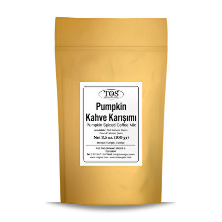 Pumpkin Baharatlı Kahve Karışımı 100 gr (1. Kalite) Pumpkin Spiced Coffee Mix