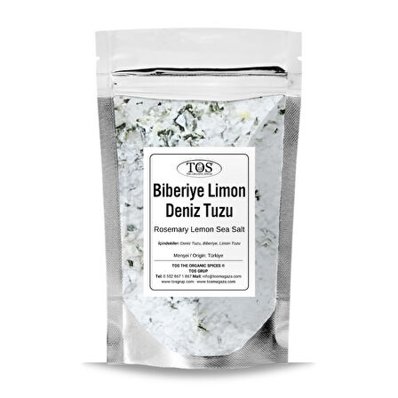 Biberiye Limon Deniz Tuzu 5 kg (1. Kalite) Rosemary Lemon Sea Salt