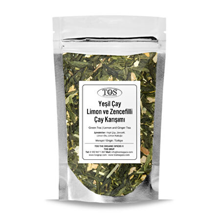 Yeşil Çay | Limon ve Zencefilli Çay 100 gr (1. Kalite)