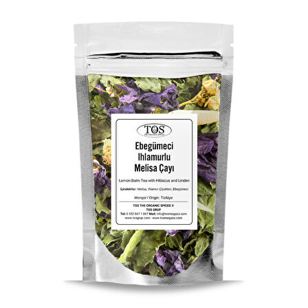 Ebegümeci ve Ihlamurlu Melisa Çayı 100 gr (1. Kalite)
