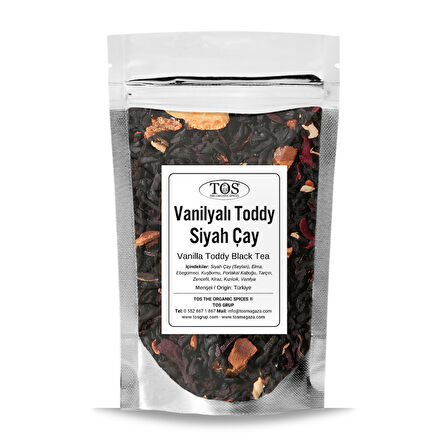 Vanilyalı Toddy Siyah Çay 100 gr (1. Kalite)