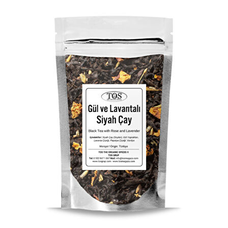 Gül ve Lavantalı Siyah Çay 40 gr (1. Kalite)
