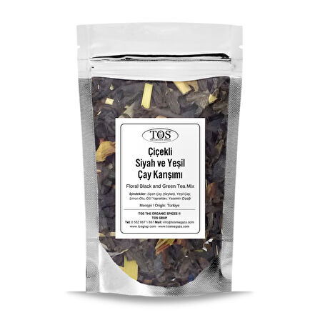 Çiçekli Siyah ve Yeşil Karışımı 40 gr (1. Kalite)