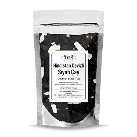 Hindistan Cevizli Siyah Çay 100 gr (1. Kalite)