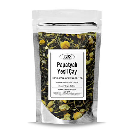 Papatya ve Yeşil Çay 100 gr (1. Kalite)