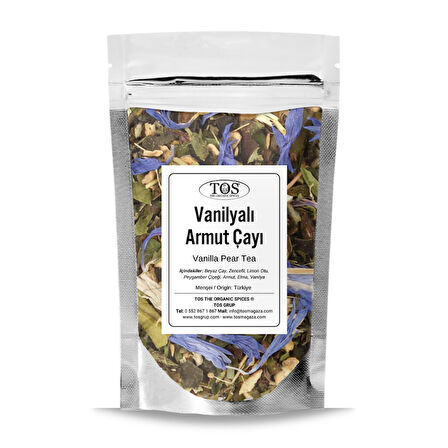 Vanilyalı Armut Çayı 100 gr (1. Kalite)