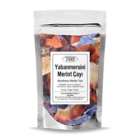 Yabanmersini Merlot Çayı 100 gr (1. Kalite)