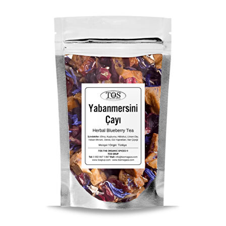 Bitkisel Yabanmersini Çayı 100 gr (1. Kalite)
