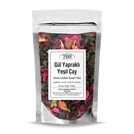 Gül Yapraklı Yeşil Çay 100 gr (1. Kalite)