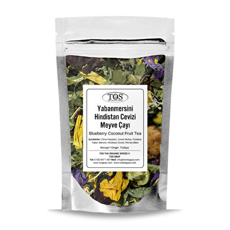Yabanmersini Hindistan Cevizi Meyve Çayı 40 gr (1. Kalite)