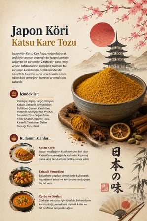 Japon Köri Katsu Kare Tozu 250 gr (1. Kalite)