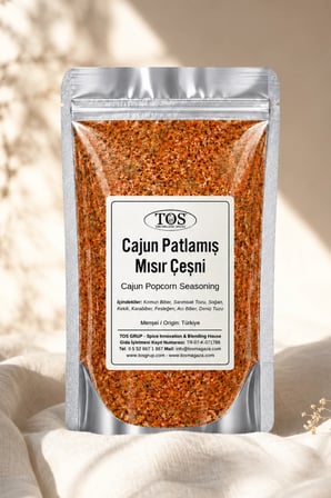 Cajun Patlamış Mısır Çeşni 100 gr (1. Kalite)