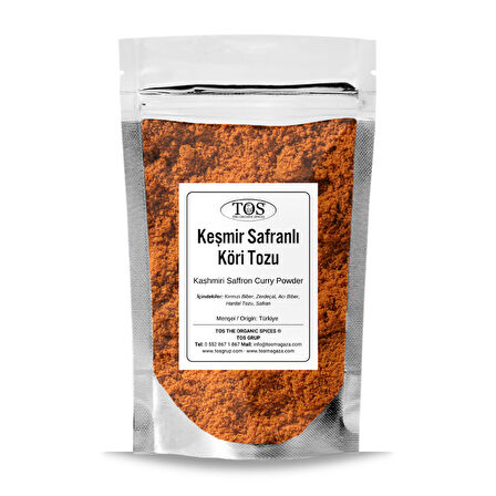 Keşmir Safranlı Köri Tozu 500 gr (1. Kalite)