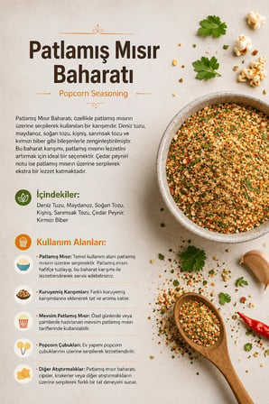 Patlamış Mısır Baharatı 100 gr (1. Kalite)