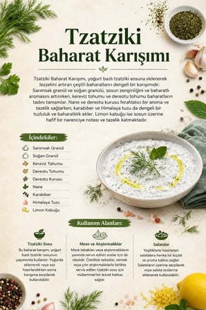 Tzatziki Baharat Karışımı 100 gr (1. Kalite)