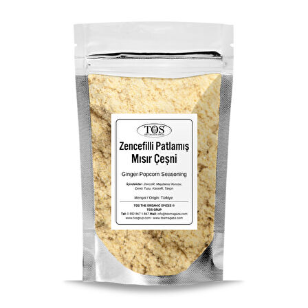 Zencefilli Patlamış Mısır Çeşni 250 gr (1. Kalite)