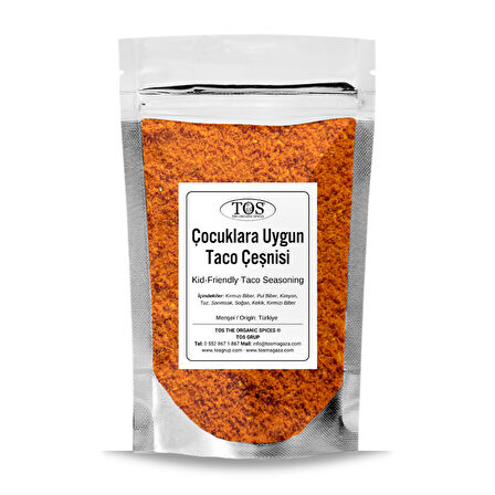 Çocuklara Uygun Taco Çeşnisi 100 gr (1. Kalite)