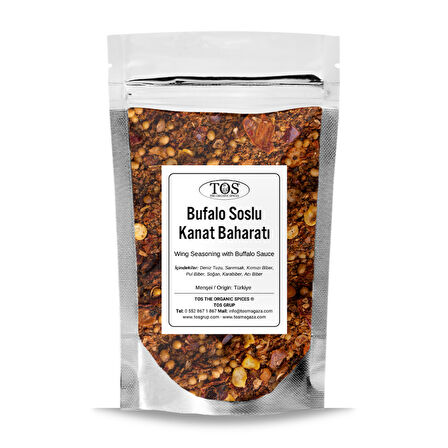 Bufalo Soslu Kanat Baharatı 100 gr (1. Kalite)