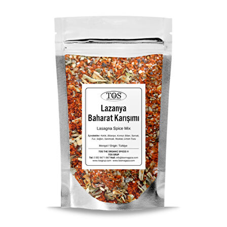 Lazanya Baharat Karışımı 500 gr (1. Kalite)