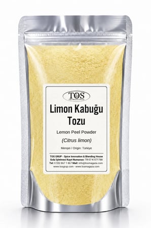 Limon Kabuğu Tozu 250 gr (1. Kalite) Citrus limon / Lemon Peel Powder