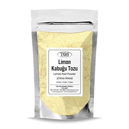 Limon Kabuğu Tozu 500 gr (1. Kalite) Citrus limon